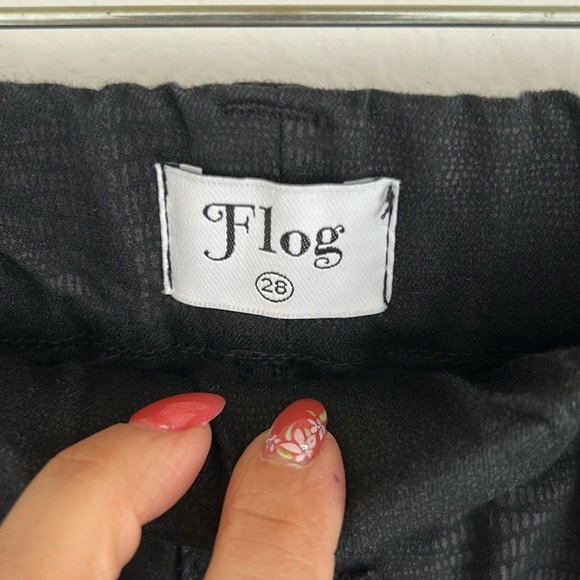 Bevy Flog Black Snakeprint Button Fly Pants - Picture 6 of 9